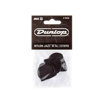 Dunlop Jazz III Xl Nylon 1.38mm Black Stiffo Pack of 6 (281805)