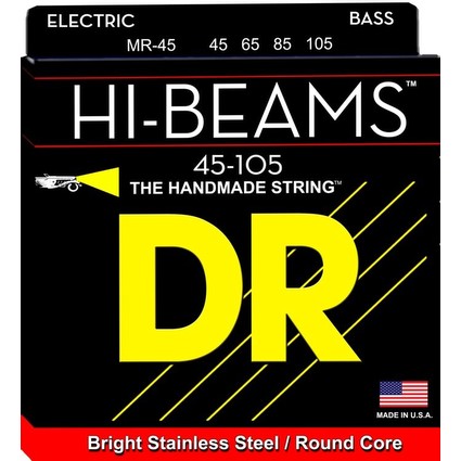 DR HI-BEAMS 45-100 Bass Strings Set - Stainless Steel, Round Core LR40 (293211)
