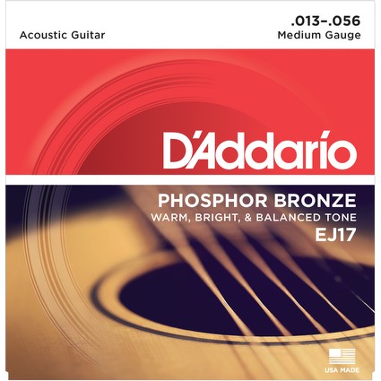D'Addario EJ17 Acoustic Guitar Strings - Medium, 13-56 (505)