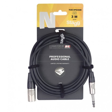 Stagg Male XLR - Stereo Jack Cable 3m (125611)