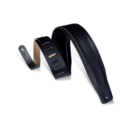 Levy Heirloom Series Padded Leather Guitar Strap - Black (148863)