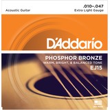 D'Addario EJ15 Acoustic Guitar Strings - Extra Light, 10-47 (18784)