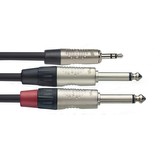 Stagg NYC2/MPS2PR 2m Stereo 3.5mm - 2 X Mono Jacks (258326)