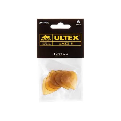 Dunlop Jazz III Ultex 1.38mm Pack of 6 (281775)