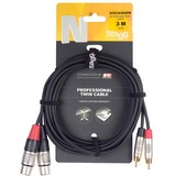 Stagg 3m Twin Phono - 2 Female XLR (287739)