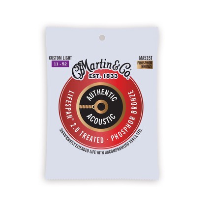 Martin MA535T Authentic Treated  Acoustic Strings - 11-52 (291521)