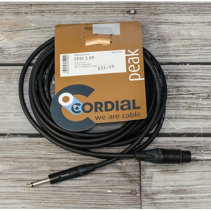 Cordial CPM 5 FP 5m Xlr To 1/4" Jack Cable (302036)