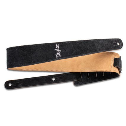 Taylor Embroidered Suede Strap Black 2.5" (305174)