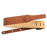 Taylor Gemstone 2.5" Sanded Leather Guitar Strap - Medium Brown (305181)