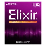 Elixir Phosphor Bronze 11-52 Custom Light Acoustic Guitar Strings - 3 Pack (306706)