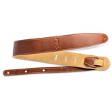 Taylor 2.5" Leather Guitar Strap Suede Back - Medium Brown (308045)