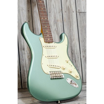 Fender Custom Shop 1963 Stratocaster Journeyman - Faded Aged Sherwood Green Metallic (322706)